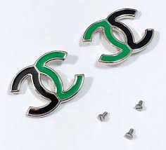 Chanel Ch 5525 Black Green Logo Icon