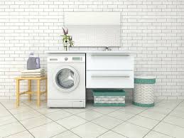 Laundry Room Wood Floor Washing Machine
