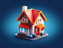 3d Style Home House Building App Icon