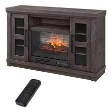 Warm Oak Fireplace Console
