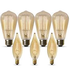 St19 Dimmable Cage Filament Amber Glass
