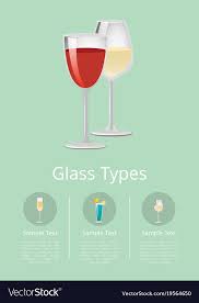 Glass Types Advertising Poster With