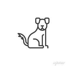 Chinese Zodiac Dog Line Icon Linear