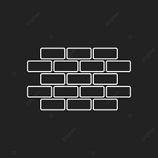 Flat Brick Wall Icon On White