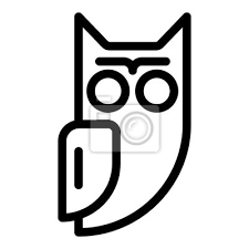 Owl Silhouette Icon Outline Owl