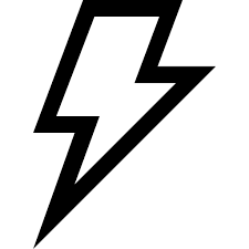 Lightning Bolt Outlined Weather Symbol