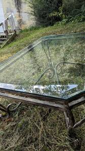 Beveled Tempered Glass Table