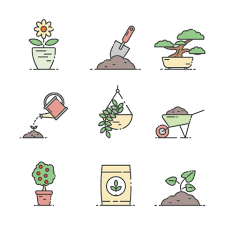 Outline Gardening Icon Set 2199596