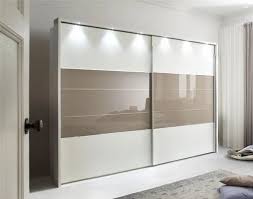 Brown Wooden Sliding Door Wardrobe