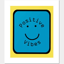Positivity Vibes Smiley Face Sign Teal