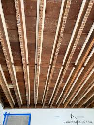 ceiling makeover exposed wood beams