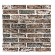 Brown 27 5 In X 27 5 In Faux Brick 3d Wall Panels L And Stick Foam Wallpaper For Interior Wall 52 5 Sq Ft Case