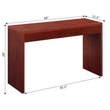 Cherry Rectangle Wood Console Table