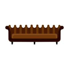 Sofa Furniture Vector Icon Front View