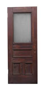 Antique Wooden Entry Door With Ribbed