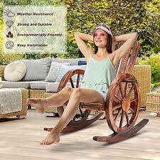 Spurgehom Outdoor Wood Rocking Chair