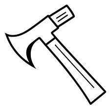 Simplified Outline Of An Axe Icon