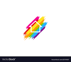 Color House Logo Icon Design Royalty