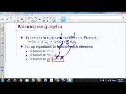 Balancing A Chemical Equation