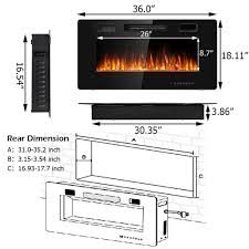 Costway 36 Electric Fireplace