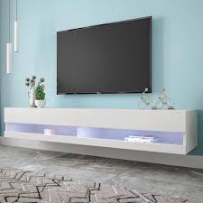 Godeer 70 87 In White Tv Stand Fits Tv