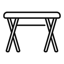 Metal Outdoor Table Icon Outline Vector