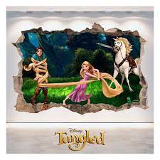 Tangled Disney Vinyl Hole 3d Wall