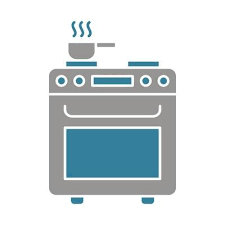 Cooking Stove Glyph Two Color Icon