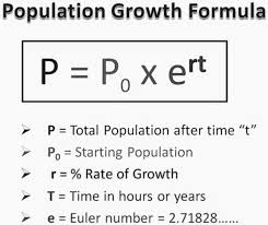 Population Growth Formula P Po X Ert