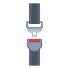 Car Seat Belt Icon Cartoon Vector
