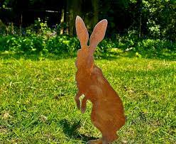 Peter Rabbit Hare Garden Stake Yard Art