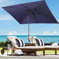 Blue Rectangular Patio Large Umbrella