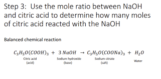 Mole Ratio Between Naoh