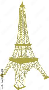 Eiffel Tower Paris Icon Gold Color Png