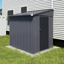 Veikous 4 Ft W X 6 Ft D Metal Storage Lean To Shed 24 Sq