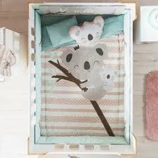 Koala Bear Baby Girls Crib Bedding Set