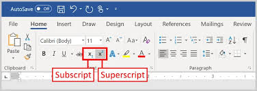 Subscripts In Microsoft Word