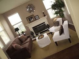 Taupe Walls Contemporary Living Room