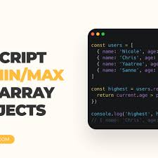 javascript find min max from array of