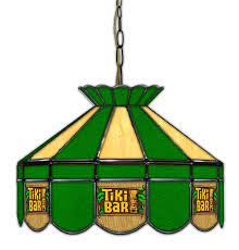 Tiki Bar Stained Glass Pool Table Lamp