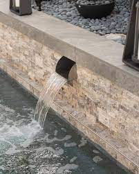 Stacked Stone Pool Feature Walls