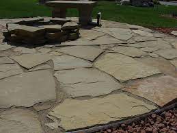 Flagstone And Sand And Fire Pit