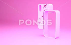Pink Smartphone With Broken Screen Icon