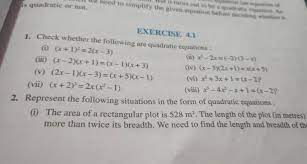 Is Quadratic Or Not Exercise 4 1 1