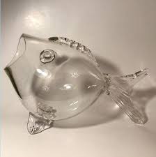 Handmade Glass Fish Shaped Vase Bowl