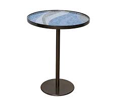 Round Glass Mosaic Coffee Side Table