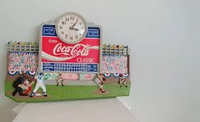 Coca Cola Vintage Baseball Clock Rare