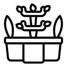 Wall Flower Pot Icon Outline Vector Eco