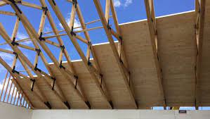 timber trusses beams building