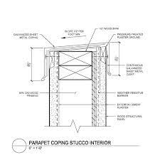 Parapet Coping Stucco Both Sides